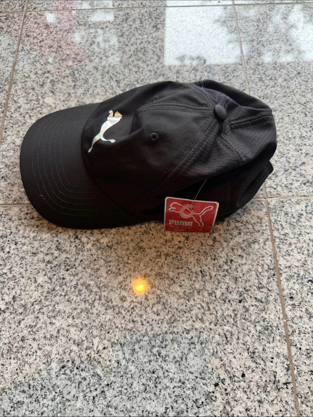Puma kids Black Cap with Iridescent Logo